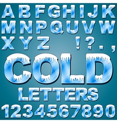 Ice Cold Letters vector image