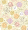 Floral ornament of summer background vector image