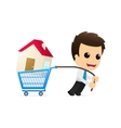 Funny cartoon office worker vector image
