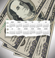 A 2017 calendar with a 100 dollar bill design A 2017 calendar with a 100 dollar bill design vector image
