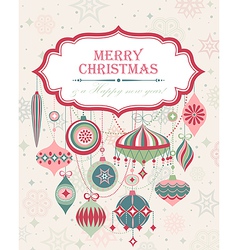 Retro christmas background vector image