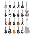 Guitar icons vector image