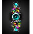 Speakers with floral vector image