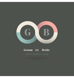 Infinity Symbol Wedding Invitation vector image