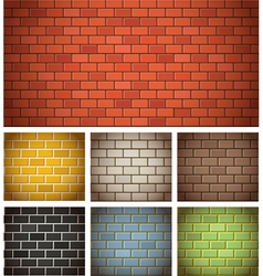 Brick wall template vector image