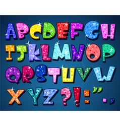 Sparkling alphabet vector image