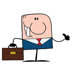 Thumbs Up Caucasian Businessman vector image