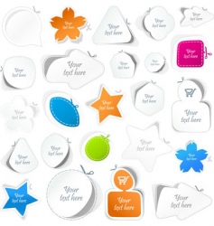 Sticker set vector image