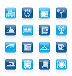 Motel and travel icons vector image