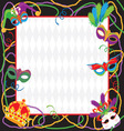 Mardi gras party invitation vector image