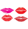 Set of kiss lips Set of kiss lips vector image