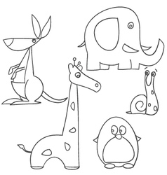 Cute animals Cute animals vector image