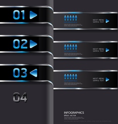 Metal frame and blue Glass button vector image