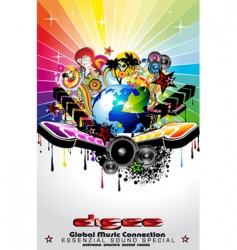 Music event background vector image