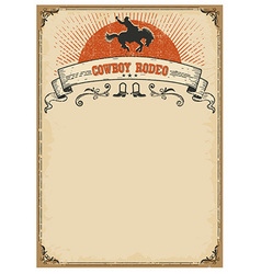 American western background for textCowboy rodeo vector image