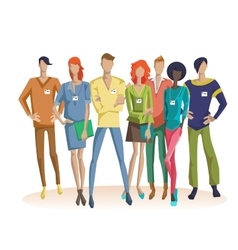 Colorful Office Team Concept Colorful Office Team Concept vector image