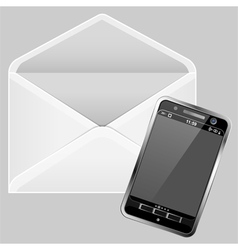 Envelope and smartphone vector image