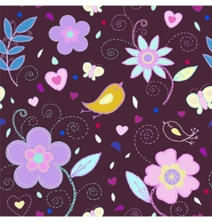 Seamless texture with flowers vector image