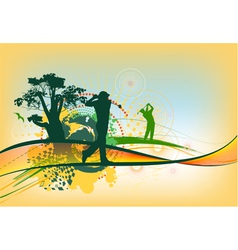 Colorful golf background vector image