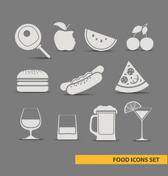 Food icons vector image