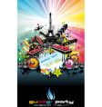 Paris disco event background vector image