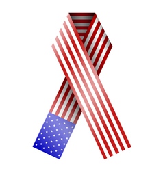 American Flag Ribbon vector image