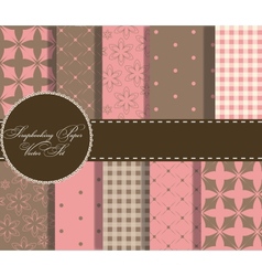 Set of beaautiful paper for scrapbook vector image