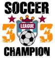 Soccer print vector image