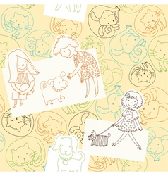 People pets vector image