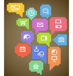 Abstract speech clouds vector image