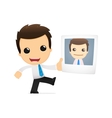 Funny cartoon office worker vector image