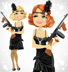 Mafia girl vector image