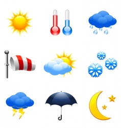Weather icons vector image