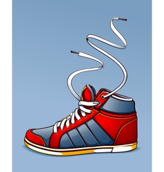 Trendy sneaker vector image