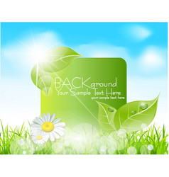 Spring leaves banner vector image