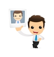 Funny cartoon office worker vector image