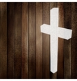 Wooden background with white cross EPS8 vector image