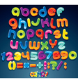 Funny cartoon alphabet vector image