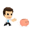 Funny cartoon office worker vector image