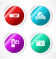 Set of stickers with icons vector image