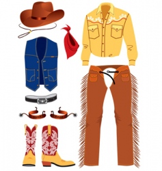 Cowboy clothes vector image