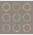 Set hand drawn wreaths vector image