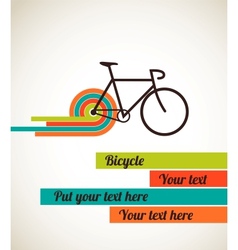 Bicycle vintage style poster vector image