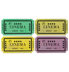 Cinema tickets set vector image