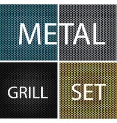 Texture chrome metal grill vector image