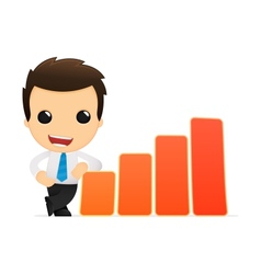 Funny cartoon office worker vector image