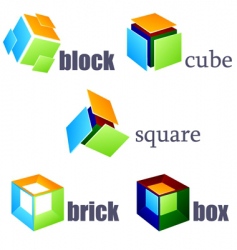 Cube elements vector image
