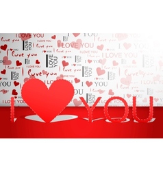 I love you vector image