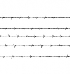 Five pieces of barbed wire vector image