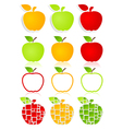 Apples icons vector image